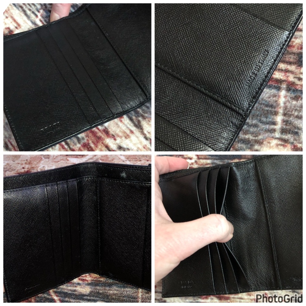 Prada AUTHENTIC Vintage Bleu Navy Blue Nylon Tessuto Logo Organizer Wallet - Picture 14 of 16